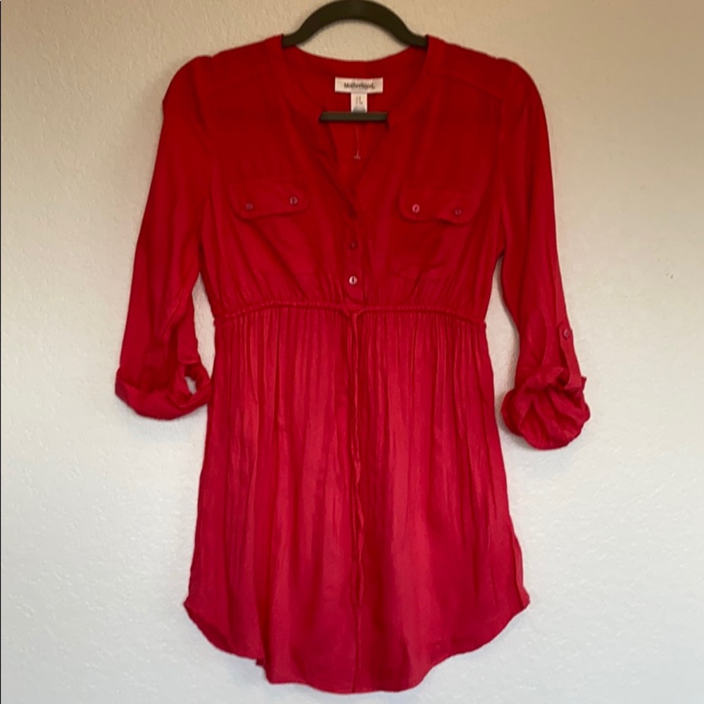 Coral maternity top